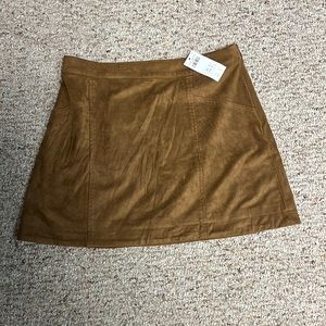 Abercrombie & Fitch Brown Suede Skirt